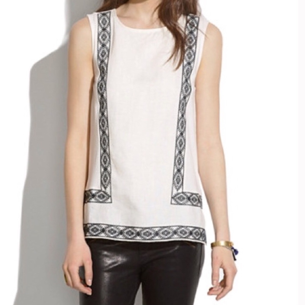 MADEWELL embroidered tank top